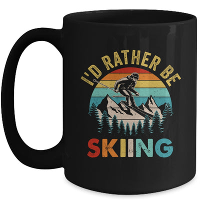 I'd Rather Be Skiing Retro Skier Ski Men Women Dad Boys Mug | siriusteestore