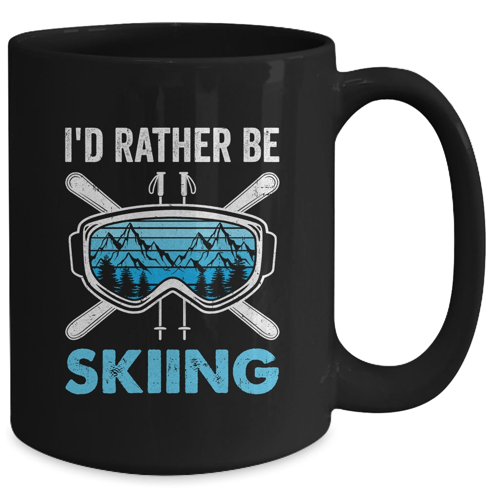 I'd Rather Be Skiing Ski Winter Sports Freestyle Skier Mug | siriusteestore