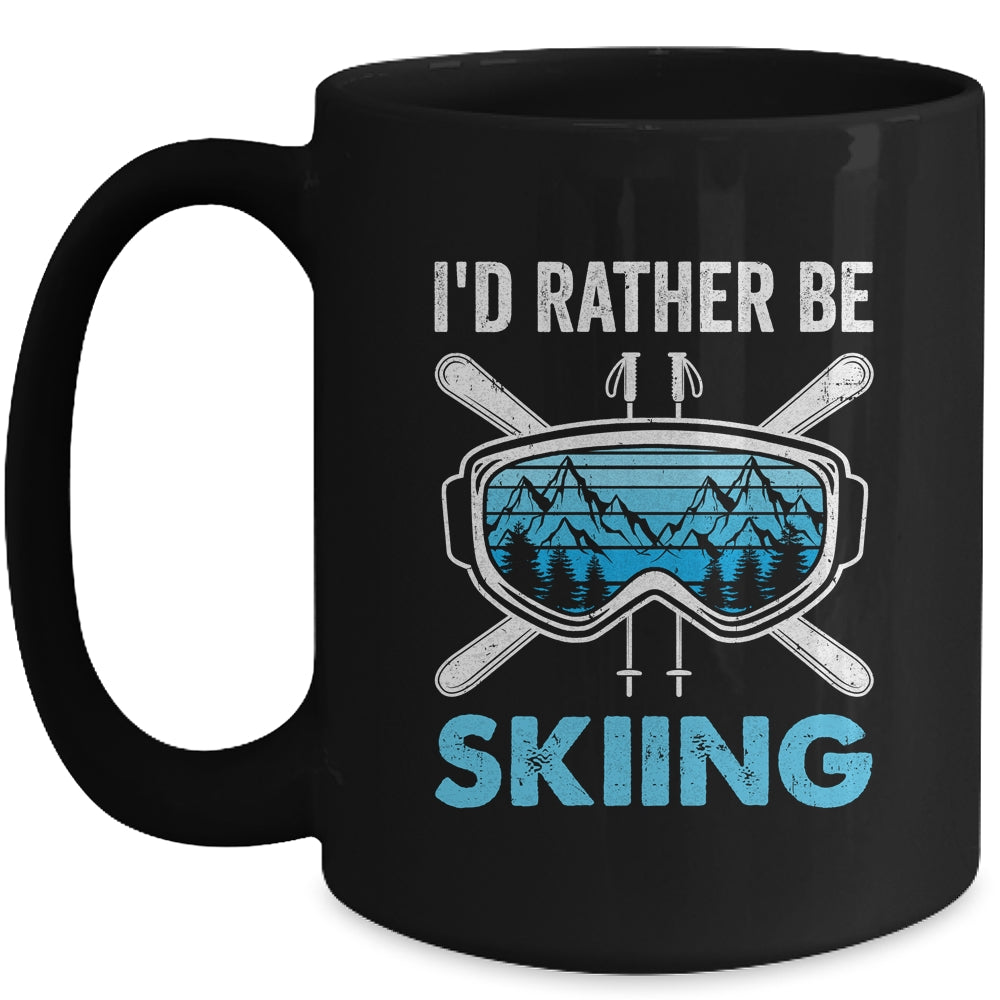 I'd Rather Be Skiing Ski Winter Sports Freestyle Skier Mug | siriusteestore