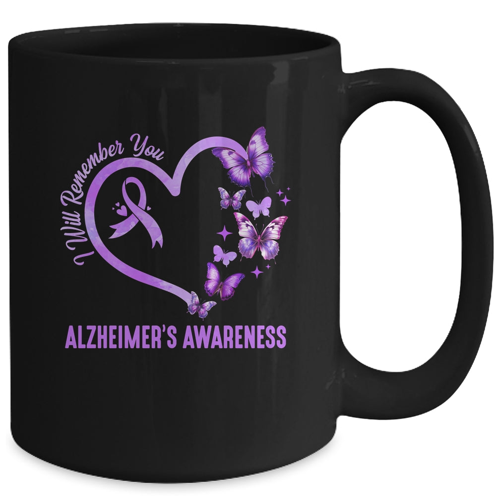 I'll Remember For You Purple Butterfly Alzheimer's Awareness Mug | siriusteestore