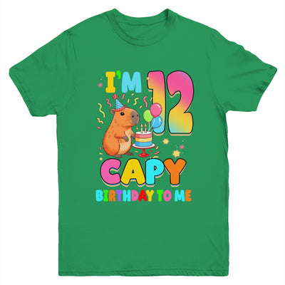 I'm 12 Years Old Capy Birthday To Me 12th Birthday Capybara Youth Shirt | siriusteestore