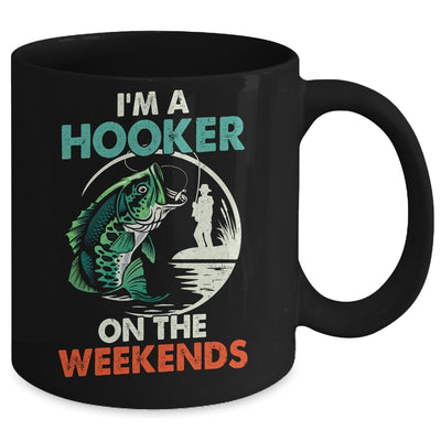 I'm A Hooker On The Weekend Funny Fishing Fisherman Vintage Ceramic Mug  11oz 15oz 