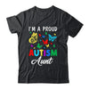 I'm A Proud Autism Aunt Butterflies Autism Awareness Shirt & Tank Top | siriusteestore