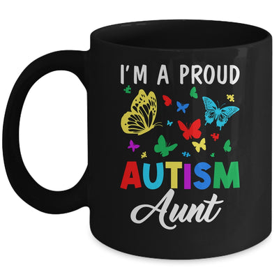 I'm A Proud Autism Aunt Butterflies Autism Awareness Mug | siriusteestore