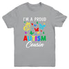 I'm A Proud Autism Cousin Butterflies Autism Awareness Youth Shirt | siriusteestore