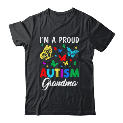 I'm A Proud Autism Grandma Butterflies Autism Awareness Shirt & Tank Top | siriusteestore