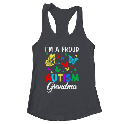 I'm A Proud Autism Grandma Butterflies Autism Awareness Shirt & Tank Top | siriusteestore