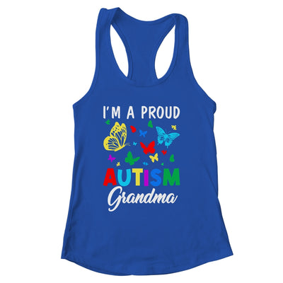 I'm A Proud Autism Grandma Butterflies Autism Awareness Shirt & Tank Top | siriusteestore