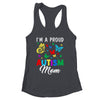 I'm A Proud Autism Mom Butterflies Autism Awareness Shirt & Tank Top | siriusteestore