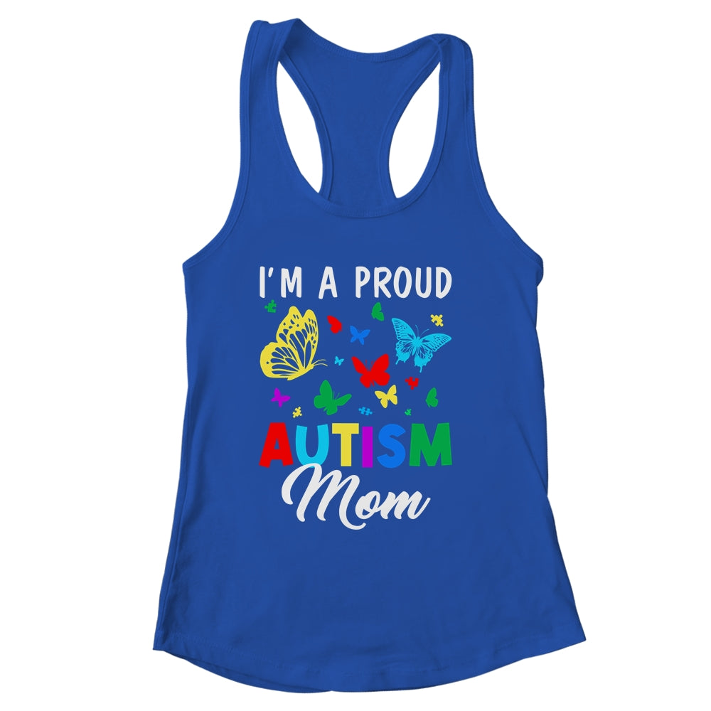 I'm A Proud Autism Mom Butterflies Autism Awareness Shirt & Tank Top | siriusteestore