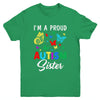 I'm A Proud Autism Sister Butterflies Autism Awareness Youth Shirt | siriusteestore