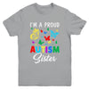 I'm A Proud Autism Sister Butterflies Autism Awareness Youth Shirt | siriusteestore