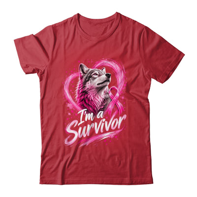 I'm A Survivor Wolf Breast Cancer Awareness Women Shirt & Hoodie | siriusteestore
