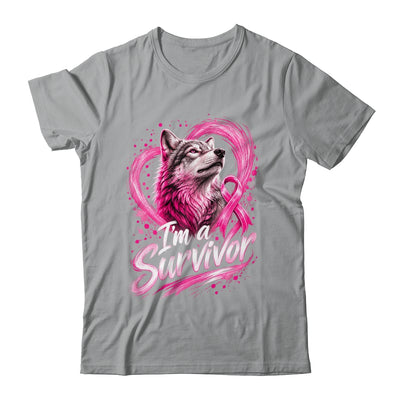 I'm A Survivor Wolf Breast Cancer Awareness Women Shirt & Hoodie | siriusteestore