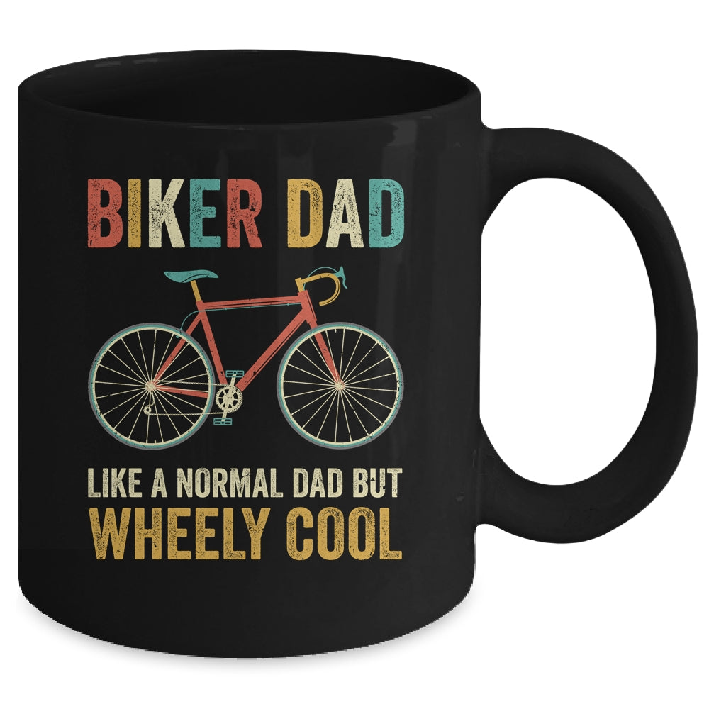 I'm Biker Dad Fathers Day Wheely Cooler Bicycle Bike Cycling Mug | siriusteestore