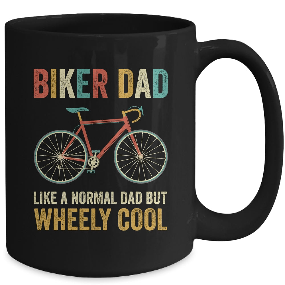 I'm Biker Dad Fathers Day Wheely Cooler Bicycle Bike Cycling Mug | siriusteestore