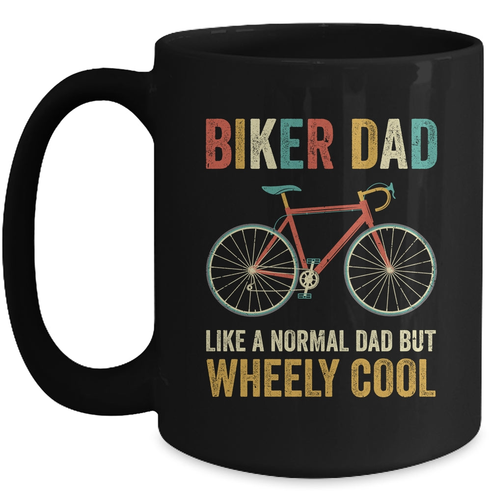 I'm Biker Dad Fathers Day Wheely Cooler Bicycle Bike Cycling Mug | siriusteestore