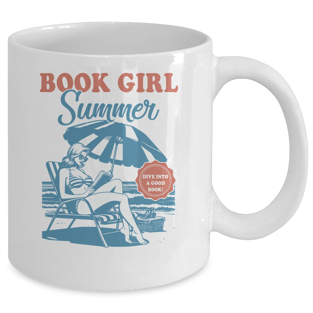 I'm Booked For The Summer Book Girl Summer Retro Funny Mug | siriusteestore
