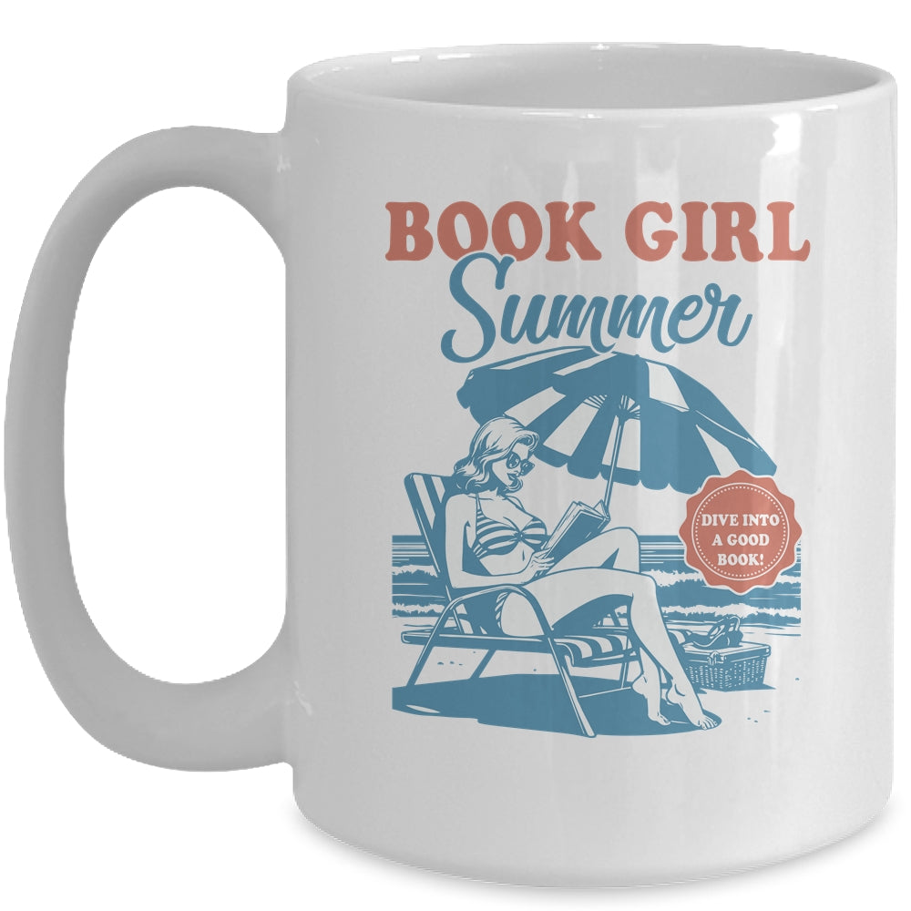 I'm Booked For The Summer Book Girl Summer Retro Funny Mug | siriusteestore