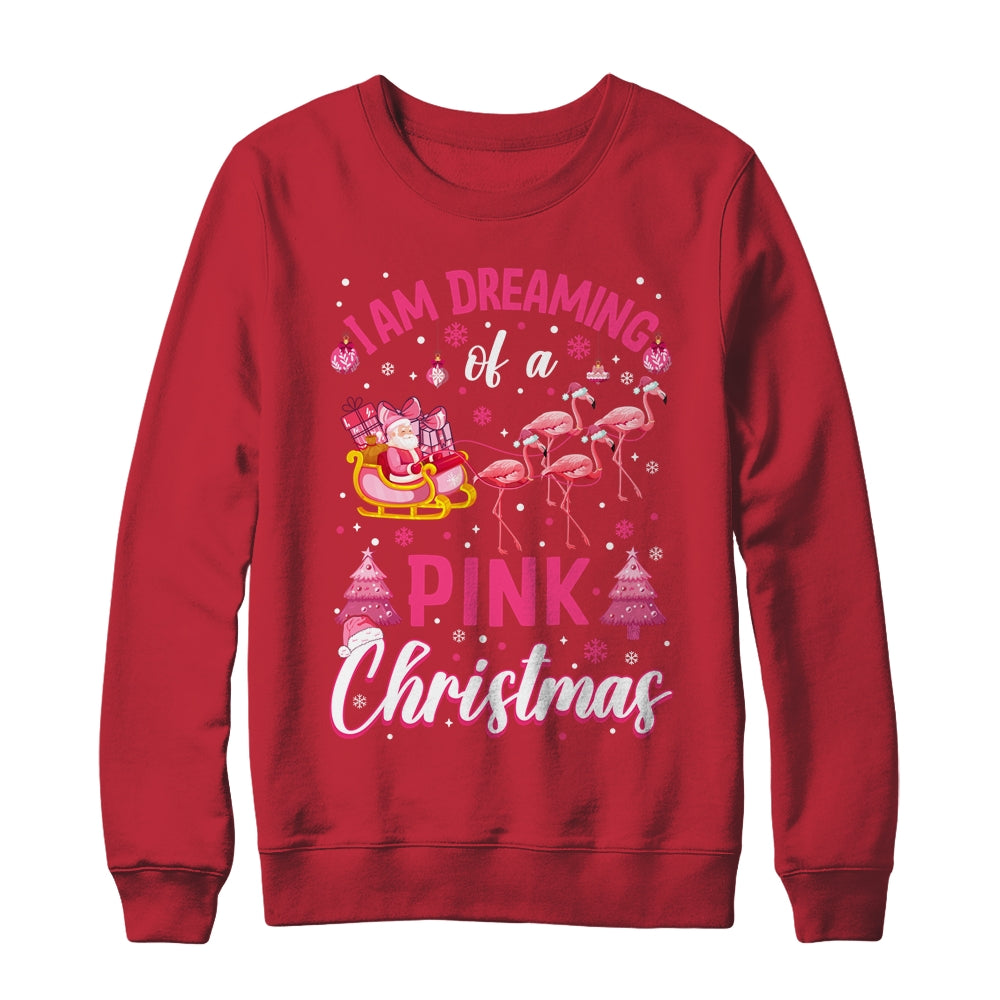 I'm Dreaming Of A Pink Christmas Cute Flamingo Xmas Holiday Shirt & Sweatshirt | siriusteestore