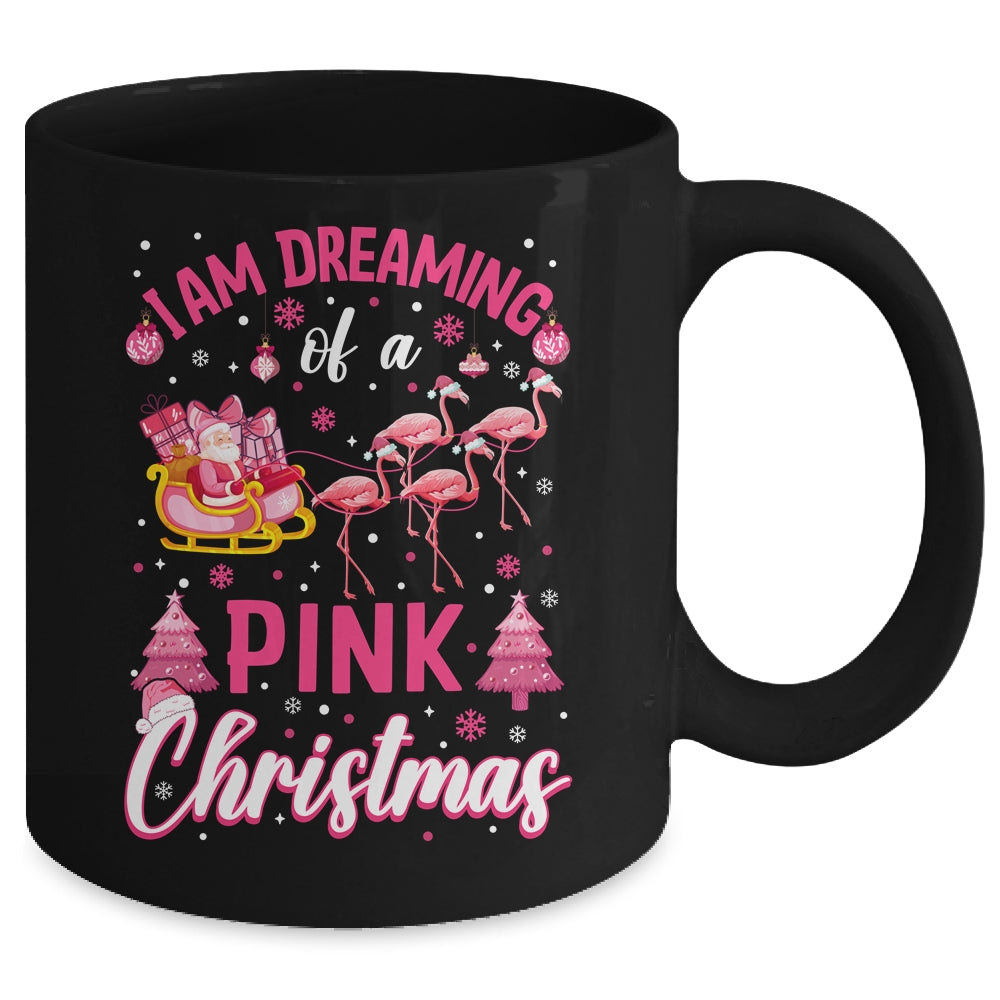 I'm Dreaming Of A Pink Christmas Cute Flamingo Xmas Holiday Mug | siriusteestore