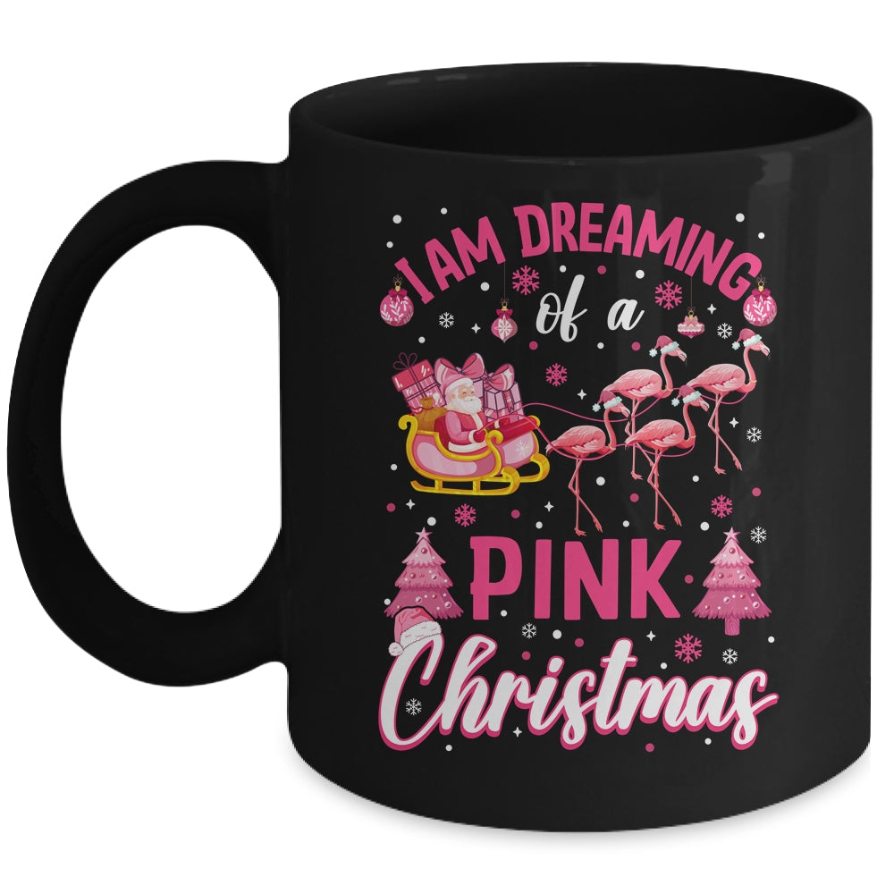 I'm Dreaming Of A Pink Christmas Cute Flamingo Xmas Holiday Mug | siriusteestore