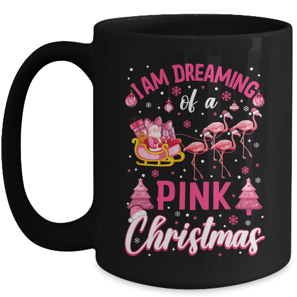 I'm Dreaming Of A Pink Christmas Cute Flamingo Xmas Holiday Mug | siriusteestore