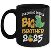 I'm Going To Be A Big Brother 2025 Boy Announcement Dinosaur Mug | siriusteestore