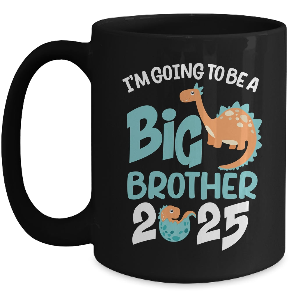 I'm Going To Be A Big Brother 2025 Dinosaur Announcement Mug | siriusteestore