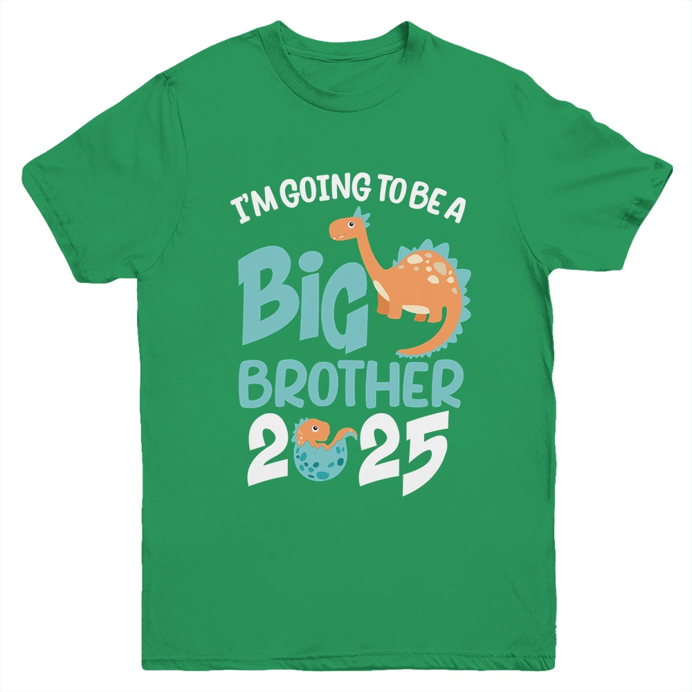 I'm Going To Be A Big Brother 2025 Dinosaur Announcement Youth Shirt | siriusteestore