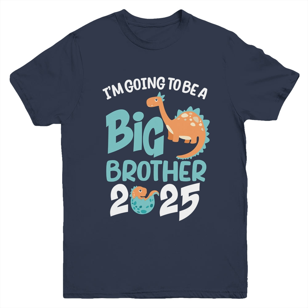 I'm Going To Be A Big Brother 2025 Dinosaur Announcement Youth Shirt | siriusteestore