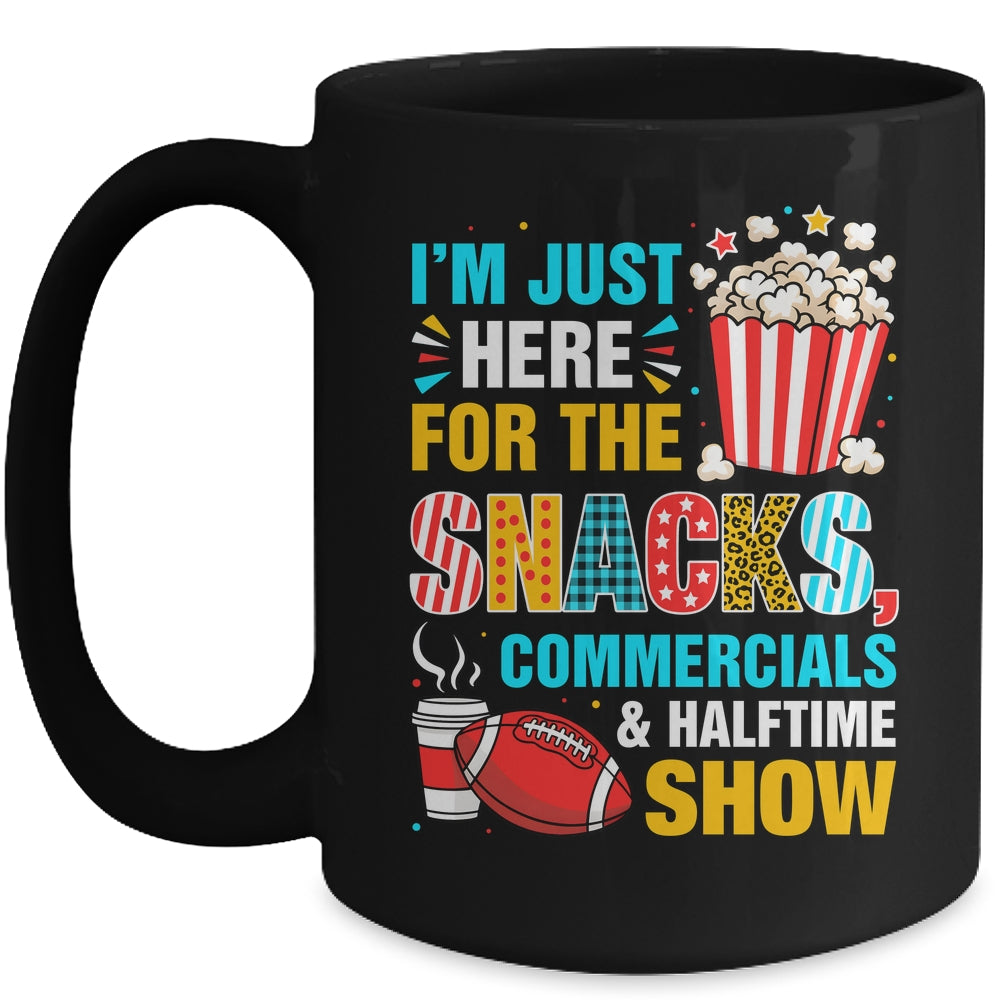 I'm Here For Snacks Commercials And Halftime Funny Football Mug | siriusteestore