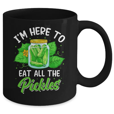I'm Here To Eat All The Pickles Pickle Cucumber Vegetarian Mug | siriusteestore