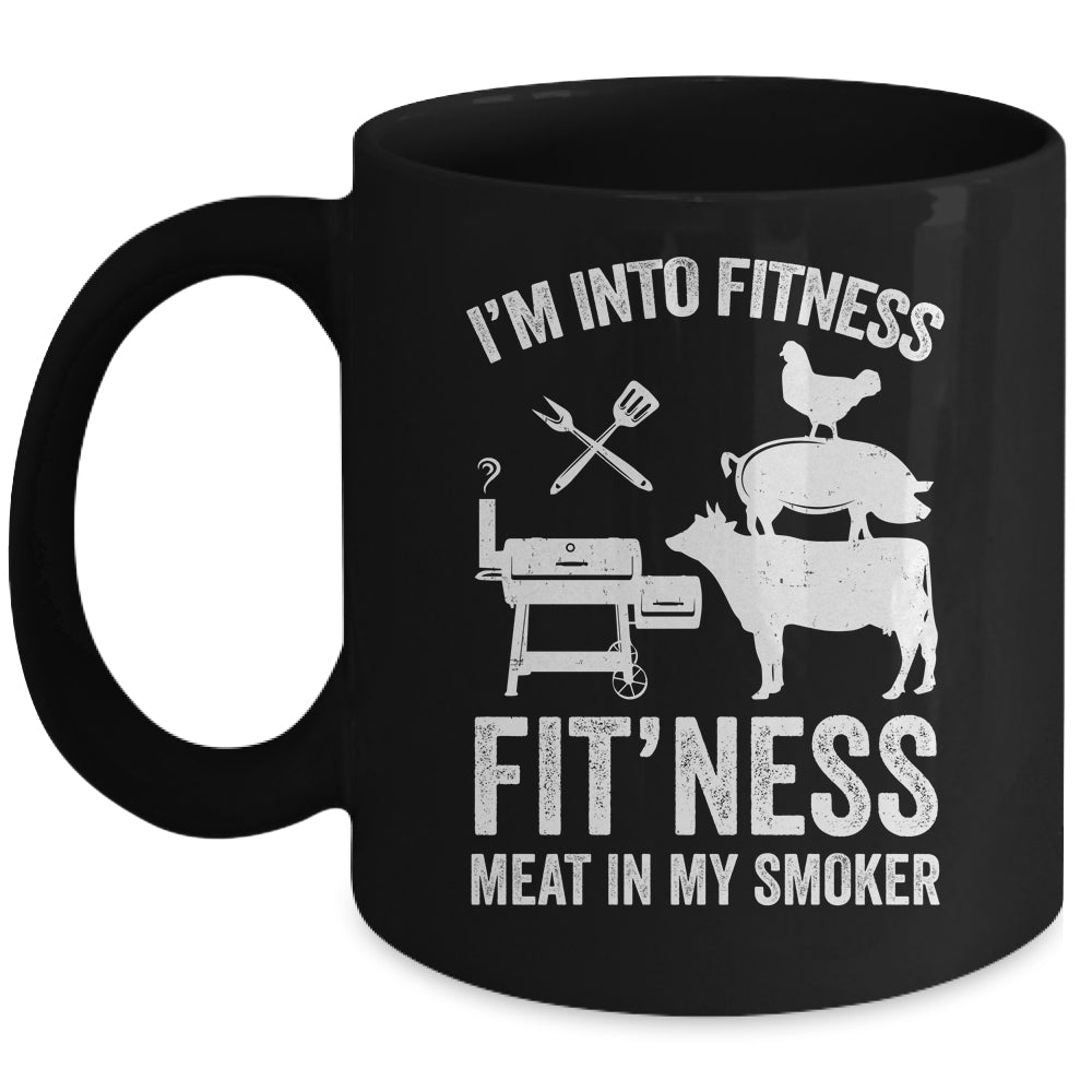 I'm Into Fitness Funny BBQ Meat Smoking Art For Men Women Mug | siriusteestore