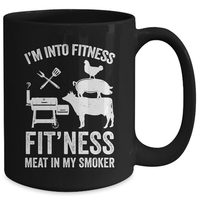 I'm Into Fitness Funny BBQ Meat Smoking Art For Men Women Mug | siriusteestore