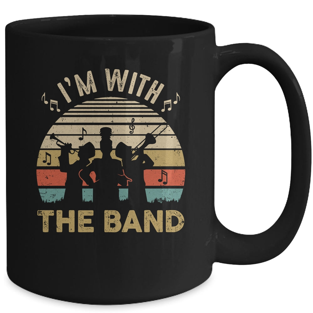 I'm Just Here For The Band Life Funny Retro Marching Band Mug | siriusteestore