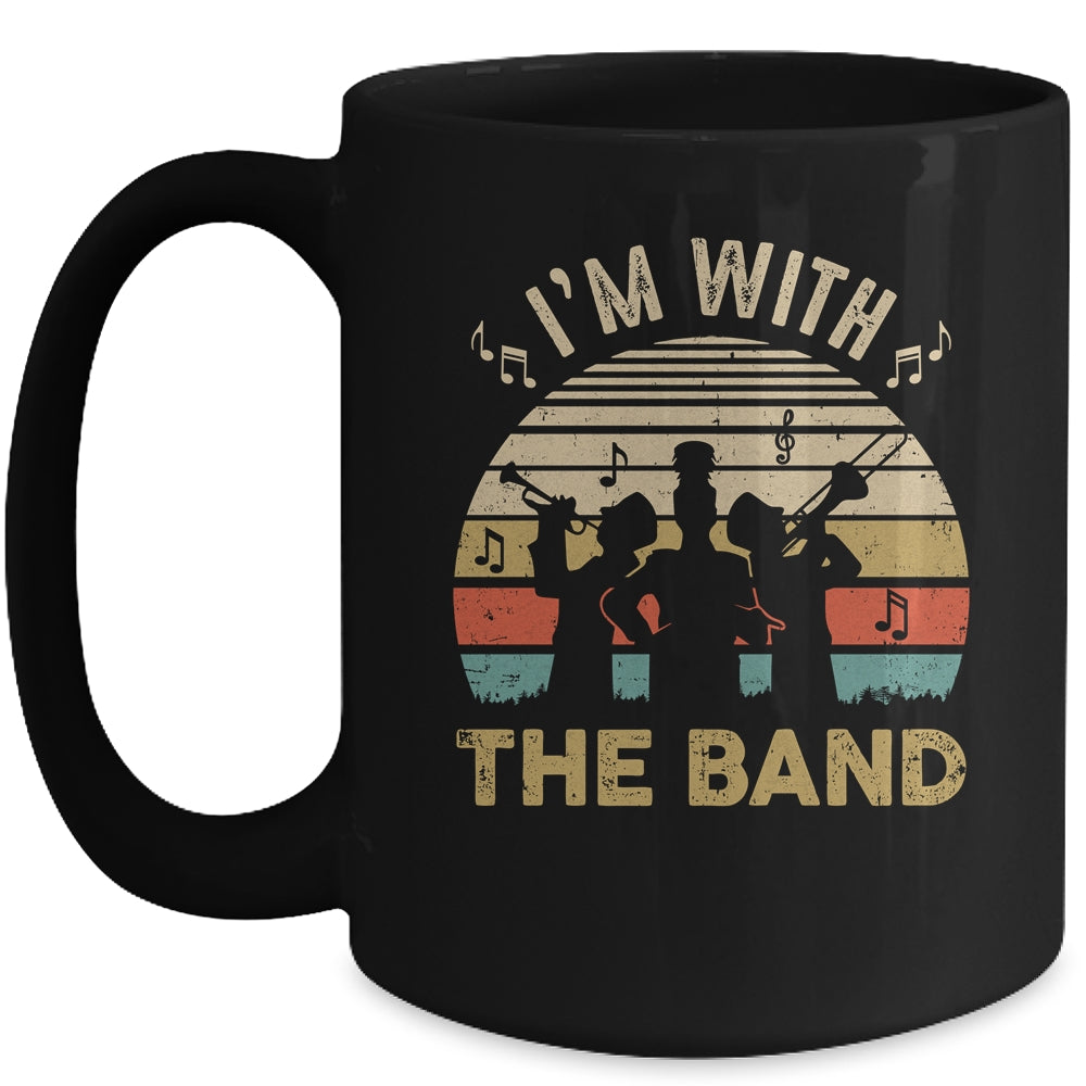 I'm Just Here For The Band Life Funny Retro Marching Band Mug | siriusteestore