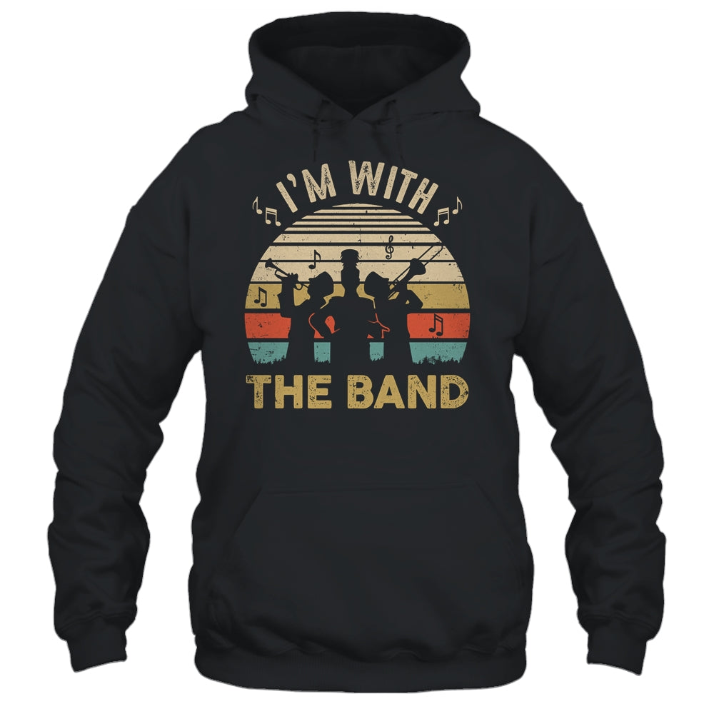 I'm Just Here For The Band Life Funny Retro Marching Band Shirt & Hoodie | siriusteestore
