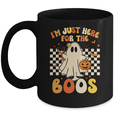 I'm Just Here For The Boos Ghost Retro Groovy Halloween Mug | siriusteestore