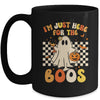 I'm Just Here For The Boos Ghost Retro Groovy Halloween Mug | siriusteestore
