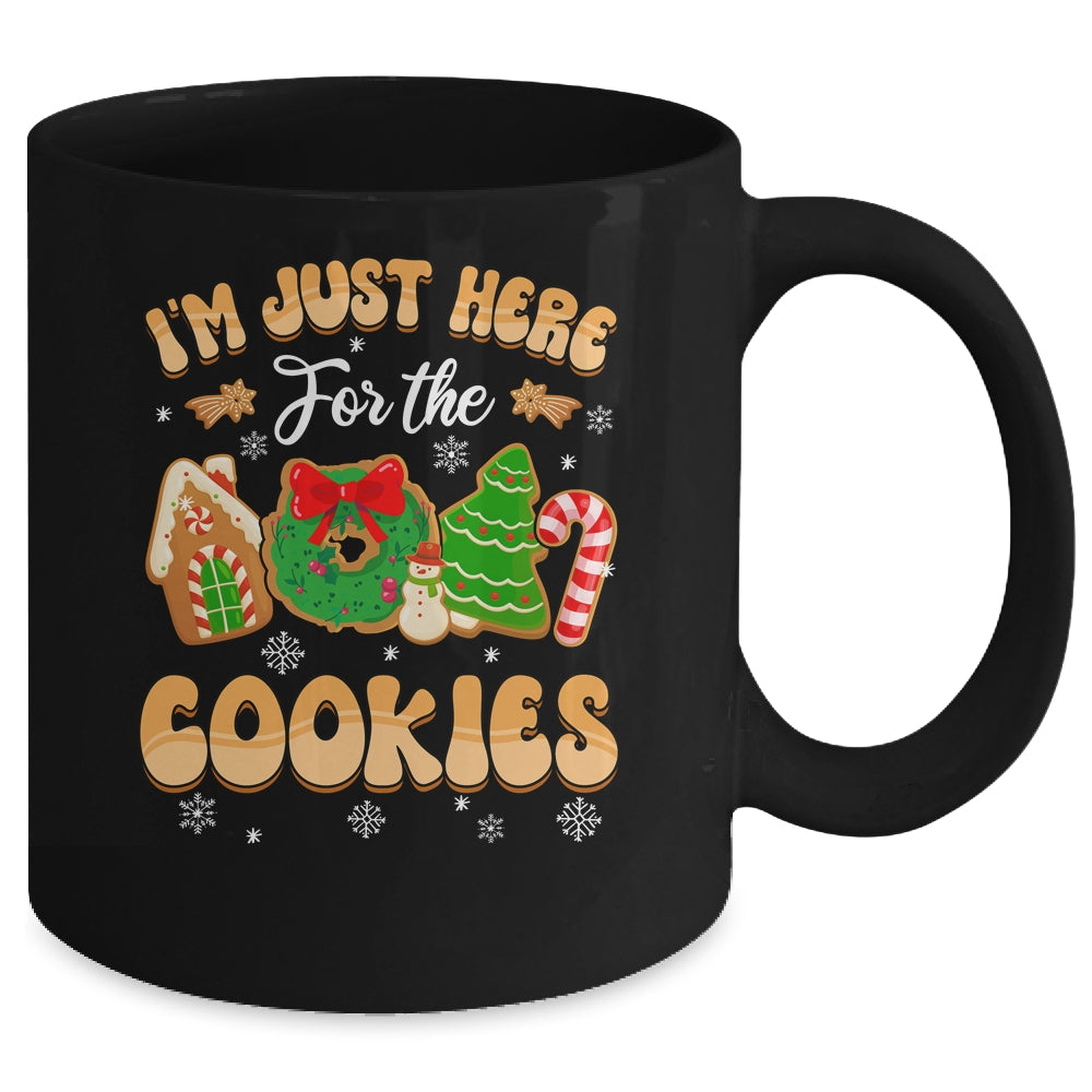 I'm Just Here For The Cookies Funny Xmas Meme Cute Christmas Mug | siriusteestore