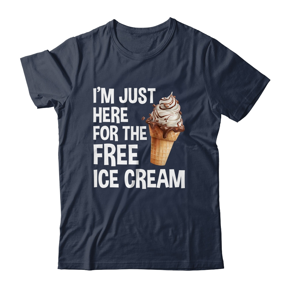 I'm Just Here For The Free Ice Cream Funny Cruise 2024 Shirt & Tank Top | siriusteestore