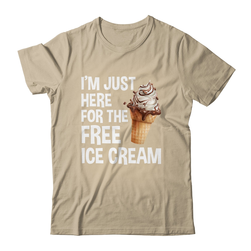 I'm Just Here For The Free Ice Cream Funny Cruise 2024 Shirt & Tank Top | siriusteestore