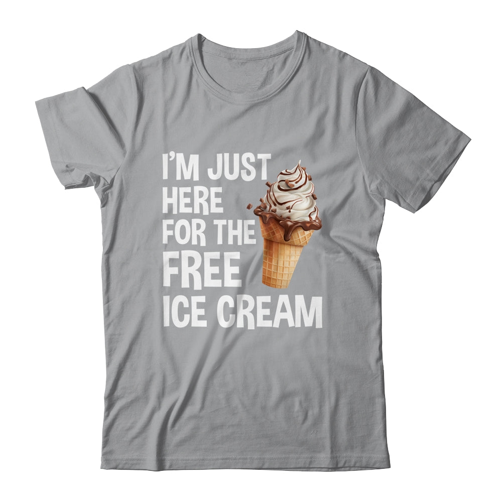 I'm Just Here For The Free Ice Cream Funny Cruise 2024 Shirt & Tank Top | siriusteestore