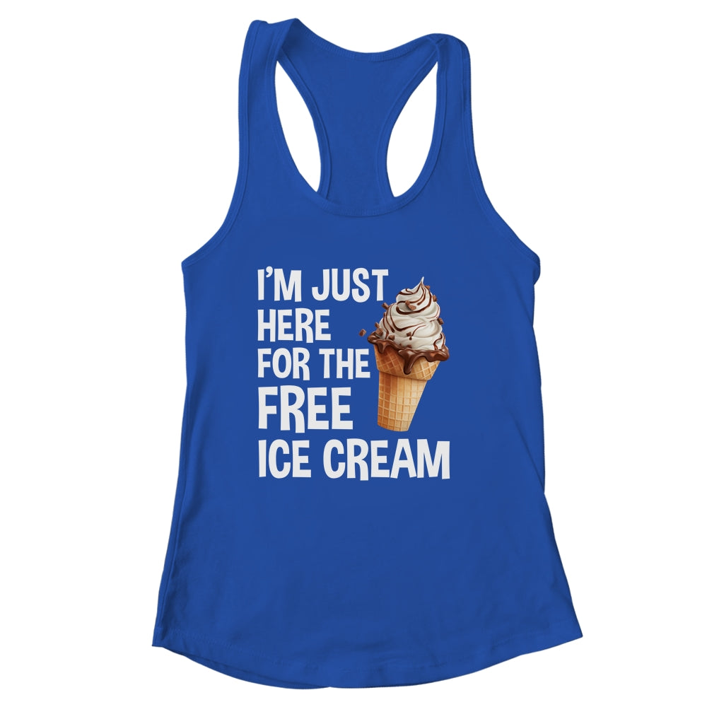 I'm Just Here For The Free Ice Cream Funny Cruise 2024 Shirt & Tank Top | siriusteestore