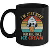 I'm Just Here For The Free Ice Cream Funny Cruise 2024 Retro Mug | siriusteestore