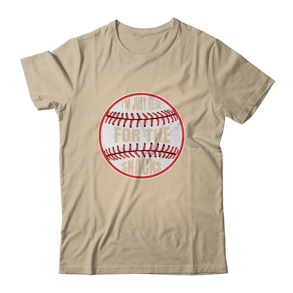 I'm Just Here For The Snacks Funny Baseball Season Softball Shirt & Tank Top | siriusteestore