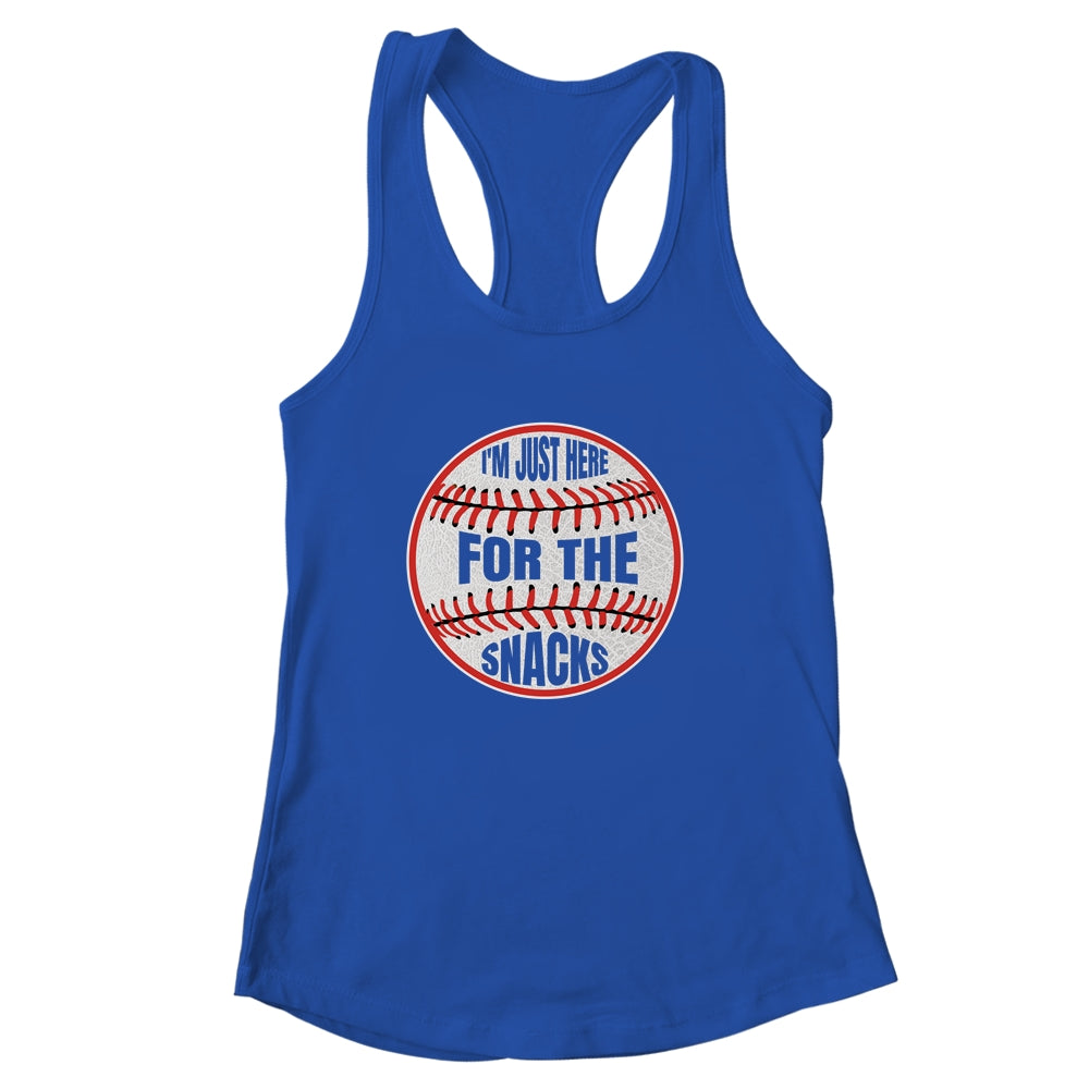 I'm Just Here For The Snacks Funny Baseball Season Softball Shirt & Tank Top | siriusteestore