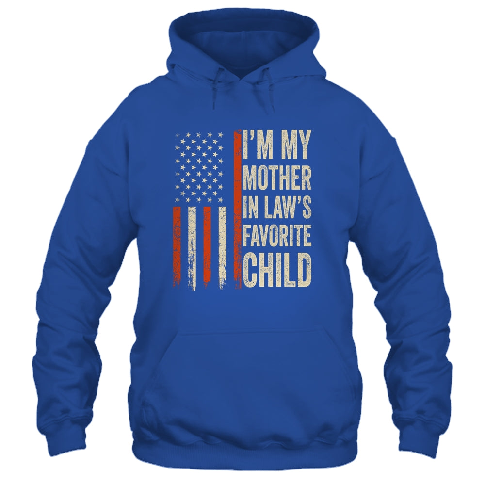 I'm My Mother In Law's Favorite Child Vintage Flag Christmas Shirt & Hoodie | siriusteestore