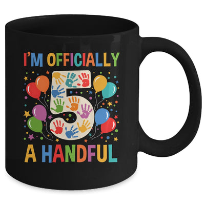 I'm Officially A Handful 5th Birthday Party 5 Year Old Kids Mug | siriusteestore